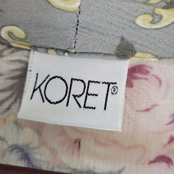 ❤️ 3 For $35 VINTAGE Koret coordinating sets top blouse shorts floral medium 10 - Picture 6 of 11